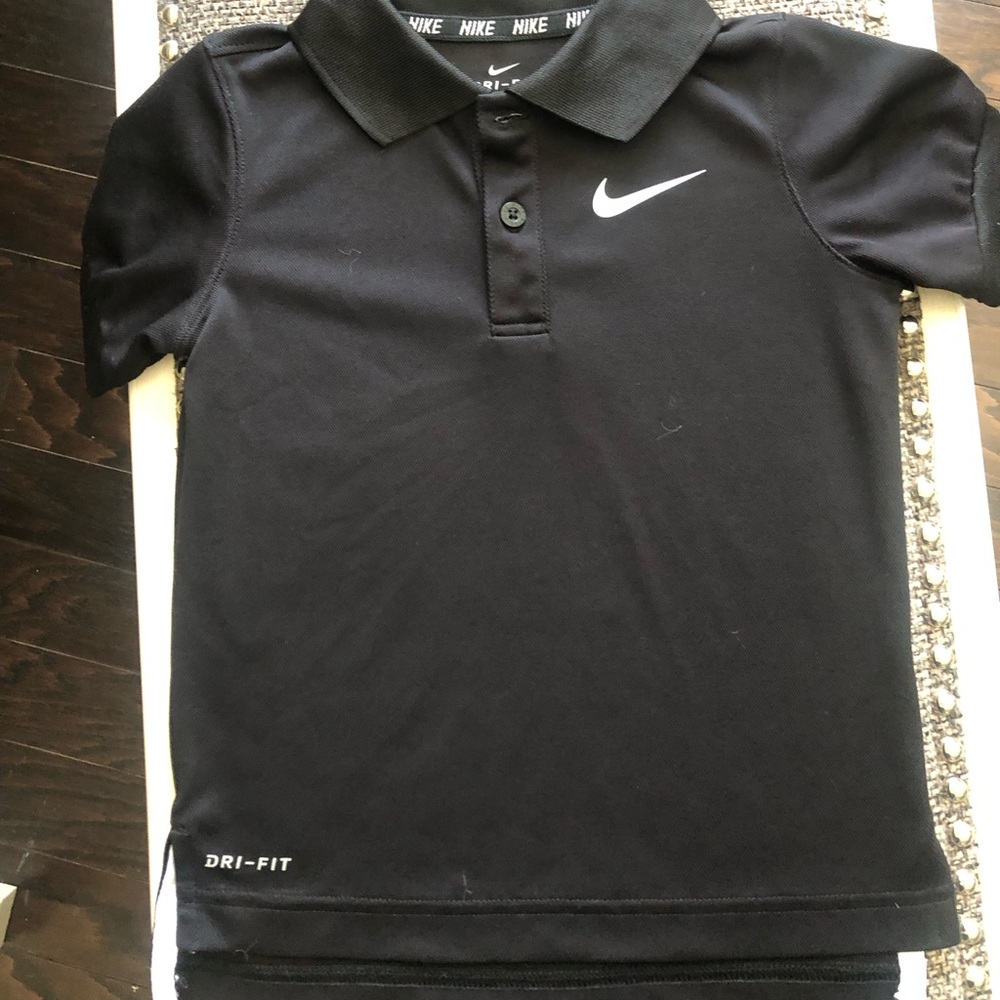 Nike polo shirt, black size 5